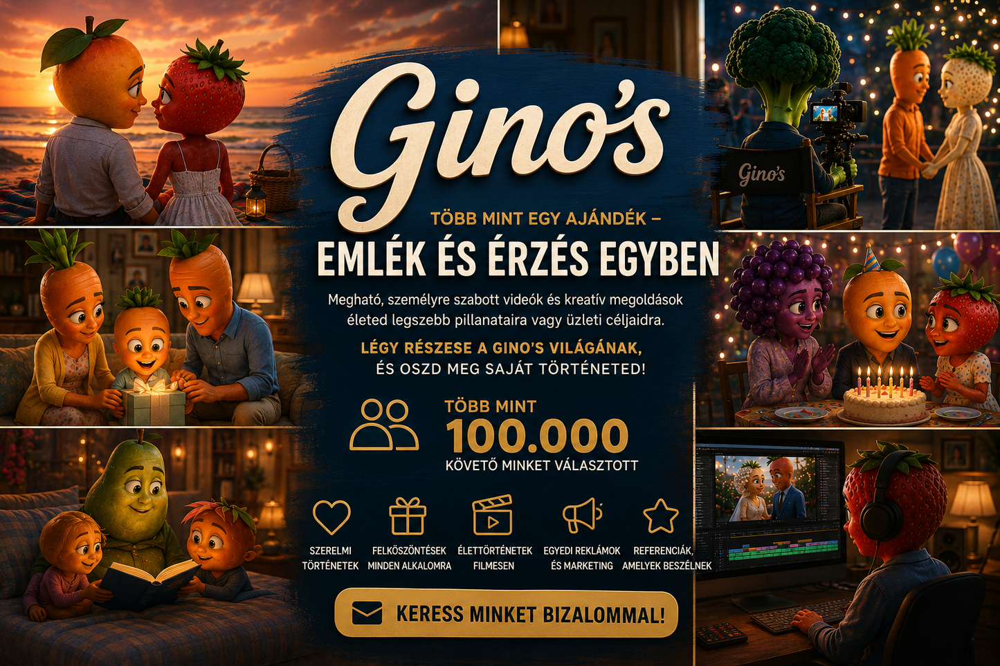 Egyedi videó készítés ajándékba